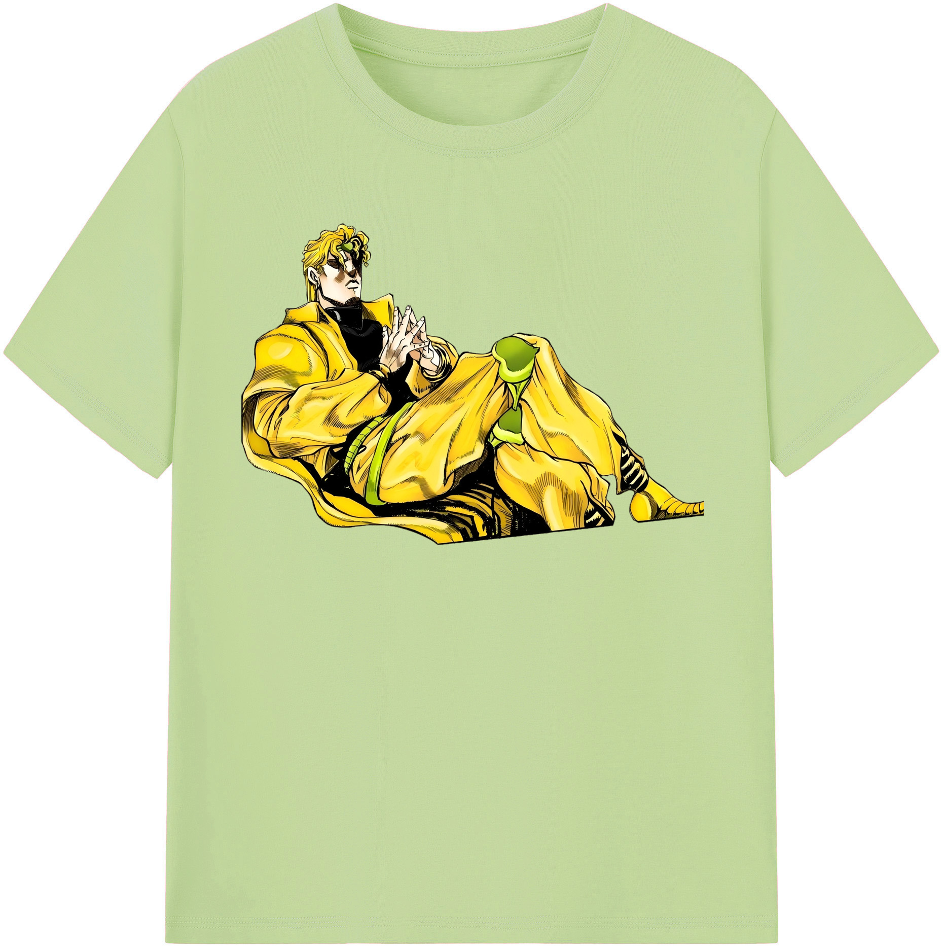 （画像用） ジョジョの奇妙な冒険 ディオ?ブランドー JoJo's Bizarre Adventure Dio Brando 綿100％半袖Tシャツ（フロントプリント）